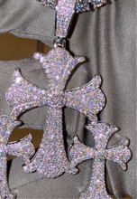 Load image into Gallery viewer, Moissanite 3 Cross Pendant