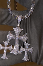 Load image into Gallery viewer, Moissanite 3 Cross Pendant