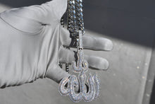 Load image into Gallery viewer, Large Allah Pendant Moissanite