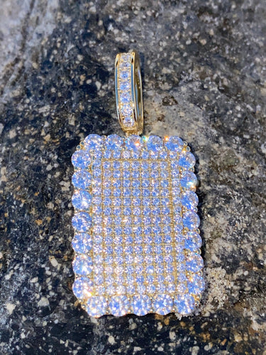 Yellow Flooded Box Pendant (no chain)