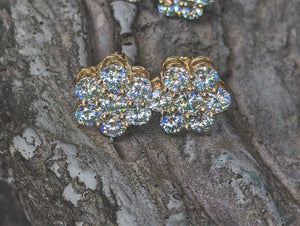 Flower Set Moissanite Earrings