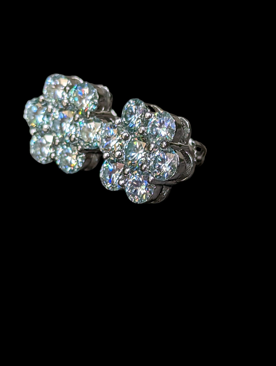 Flower Set Moissanite Earrings